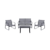 Tuinset voor 4 personen met glazen tafelblad Saint Tropez Aanbieding