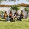 Tuinset voor 4 personen met glazen tafelblad Saint Tropez Verkoop
