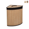 Hoek wasmand van bamboe met zwarte voering 35x35x50 Sintia Aanbieding