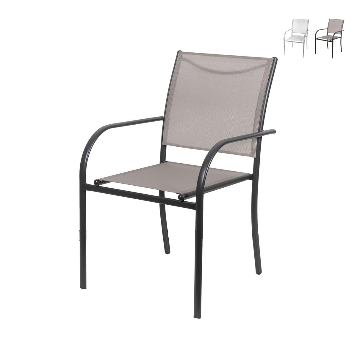 Moderne stapelbare tuinstoel met armleuningen Hawaii