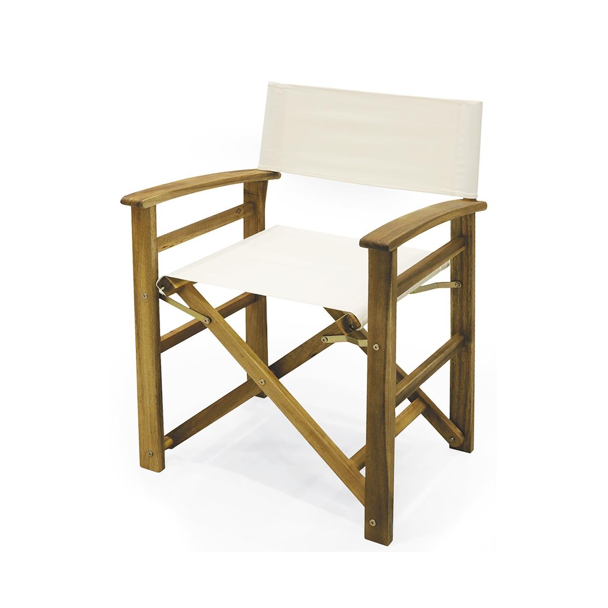 Opvouwbare regisseursstoel hout acacia polyester Bali Aanbieding Opvouwbare regisseursstoel hout acacia polyester Bali Aanbieding