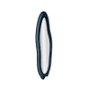 Blauw fluwelen wandspiegel met contouren 160x40x4cm Chanel Aanbod