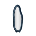Blauw fluwelen wandspiegel met contouren 160x40x4cm Chanel Aanbieding
