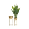 Set van 2 gouden metalen plantenvazen Lumai Korting