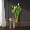 Set van 2 gouden metalen plantenvazen Lumai Verkoop