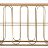 Metalen console in boho chic stijl met rattan blad Samui Kortingen