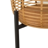 Set van 2 ronde rattan plantenbakken met zwart metalen standaard Zeyok Kortingen