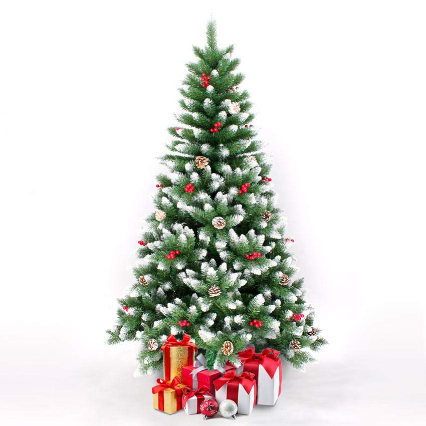 Kunstkerstboom 210cm met versiering en takken met sneeuweffect Rovaniemi Aanbieding Kunstkerstboom 210cm met versiering en takken met sneeuweffect Rovaniemi Aanbieding