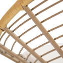 Metalen en rattan stoel met witte kussen boho chic Panama Keuze