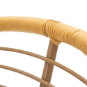 Metalen en rattan stoel met witte kussen boho chic Panama Model