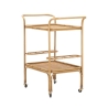 Metalen en rattan serveerwagen met flessenhouder Panama Korting