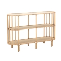 Metalen en rattan haltafel met 3 planken boho chic Panama Aanbieding