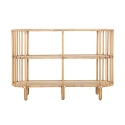 Metalen en rattan haltafel met 3 planken boho chic Panama Aanbod