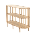 Metalen en rattan haltafel met 3 planken boho chic Panama Korting