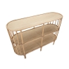 Metalen en rattan haltafel met 3 planken boho chic Panama Kortingen