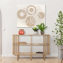 Metalen en rattan haltafel met 3 planken boho chic Panama Verkoop