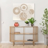 Metalen en rattan haltafel met 3 planken boho chic Panama Verkoop