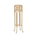 Ronde plantenhouder met metalen en rattan standaard Panama Stand Aanbieding