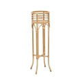 Ronde plantenhouder met metalen en rattan standaard Panama Stand Aanbieding