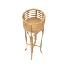 Ronde plantenhouder met metalen en rattan standaard Panama Stand Aanbod