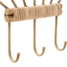 Metalen en rattan wandkapstok met 3 haken Panama Korting