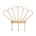 Metalen en rattan wandkapstok met 3 haken Panama Aanbieding