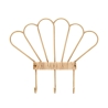 Metalen en rattan wandkapstok met 3 haken Panama Aanbieding