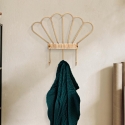 Metalen en rattan wandkapstok met 3 haken Panama Verkoop