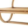 Metalen en rotan wandplank met kledingstang Panama Kortingen