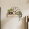 Metalen en rotan wandplank met kledingstang Panama Verkoop