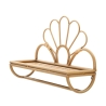 Metalen en rotan wandplank met kledingstang Panama Aanbieding