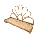 Metalen en rotan wandplank met kledingstang Panama Korting