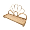 Metalen en rotan wandplank met kledingstang Panama Korting