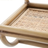 Metalen en rotan wandplank met kledingstang Panama Voorraad