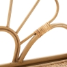 Metalen en rotan wandplank met kledingstang Panama Keuze
