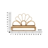Metalen en rotan wandplank met kledingstang Panama Model