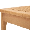 Set van 2 houten keukenstoelen met gevlochten rattan zitting Japan Voorraad