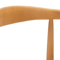 Set van 2 houten keukenstoelen met gevlochten rattan zitting Japan Model