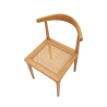 Set van 2 houten keukenstoelen met gevlochten rattan zitting Japan Catalogus