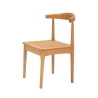 Set van 2 houten keukenstoelen met gevlochten rattan zitting Japan Kortingen