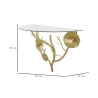 Gouden metalen wandplank met glazen legbord Tisty Model