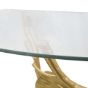 Gouden metalen wandplank met glazen legbord Tisty Voorraad