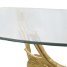 Gouden metalen wandplank met glazen legbord Tisty Voorraad