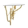 Gouden metalen wandplank met glazen legbord Tisty Aanbod