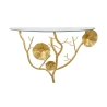 Gouden metalen wandplank met glazen legbord Tisty Korting