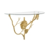 Gouden metalen wandplank met glazen legbord Tisty Kortingen
