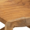 Handgemaakte houten teak kruk in etnisch rustieke stijl Sel Korting
