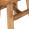 Handgemaakte houten teak kruk in etnisch rustieke stijl Sel Catalogus