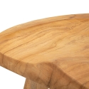 Handgemaakte houten teak kruk in etnisch rustieke stijl Sel Voorraad