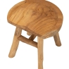 Handgemaakte houten teak kruk in etnisch rustieke stijl Sel Kortingen